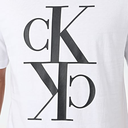 Calvin Klein - Tee Shirt Mirrored Monogram 4106 Blanc