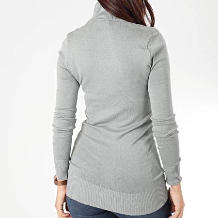 Girls Outfit - Pull Col Roulé Femme 1305 Gris
