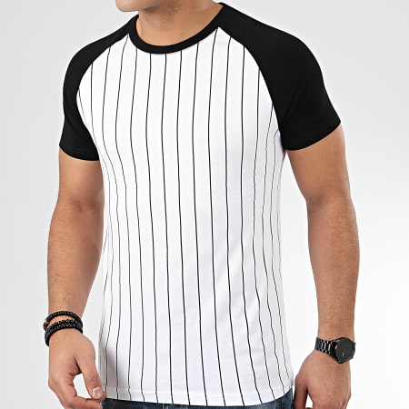 LBO - Tee Shirt Avec Rayures Noires 936 Blanc