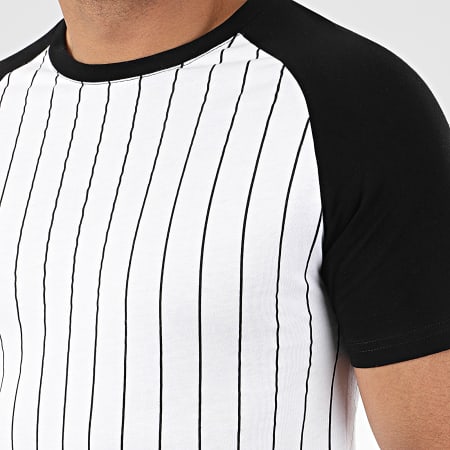 LBO - Tee Shirt Avec Rayures Noires 936 Blanc
