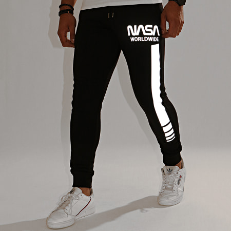 NASA - Pantalón de chándal reflectante Worldwide Negro