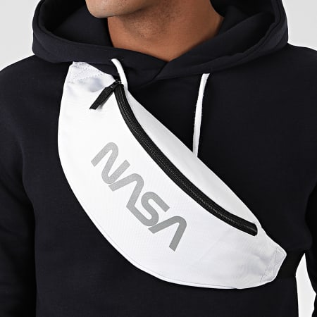 NASA - Worm Logo Reflective Banana Bag Blanco