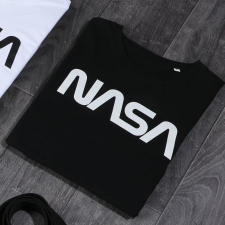 NASA - Tee Shirt Manches Longues Worm Logo Noir