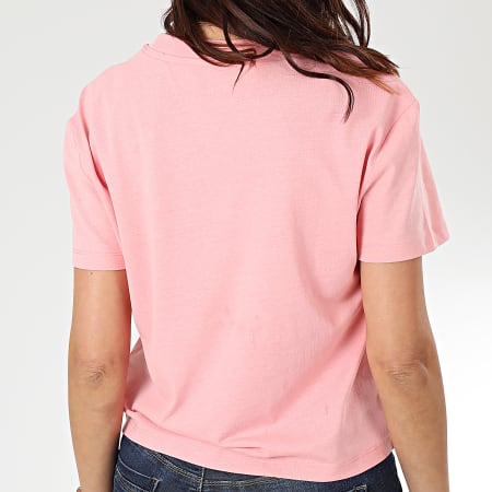 Tommy Jeans - Tee Shirt Femme Tommy Badge 6813 Rose