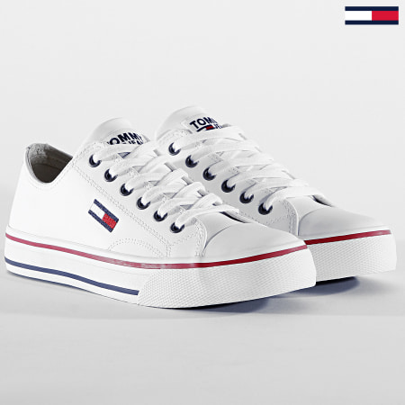 Tommy Jeans - Baskets Femme Leather City Sneakers 0746 White