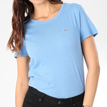 Tommy Jeans - Tee Shirt Femme Soft Jersey 6901 Bleu Clair