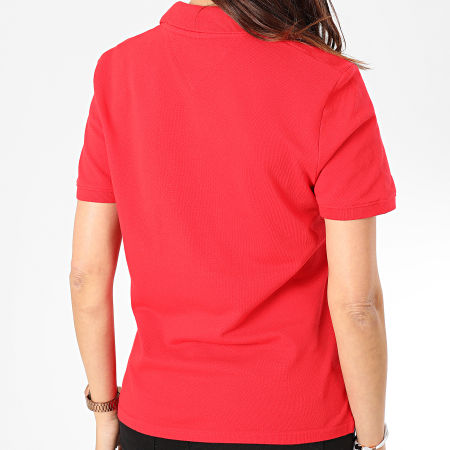 Tommy Jeans - Polo Manches Courtes Femme Tommy Classics 7641 Rouge