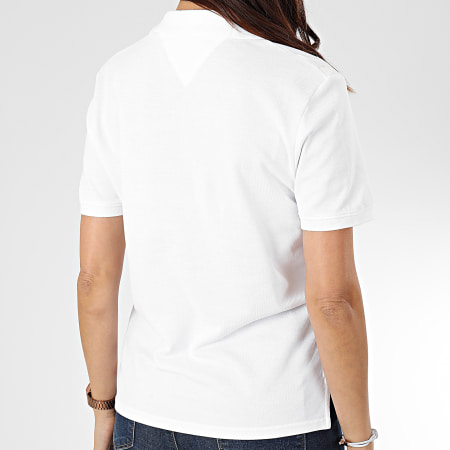 Tommy Jeans - Polo Manches Courtes Femme Tommy Classics 7641 Blanc