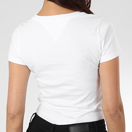 Tommy Jeans - Tee Shirt Femme Linear Logo 7799 Blanc