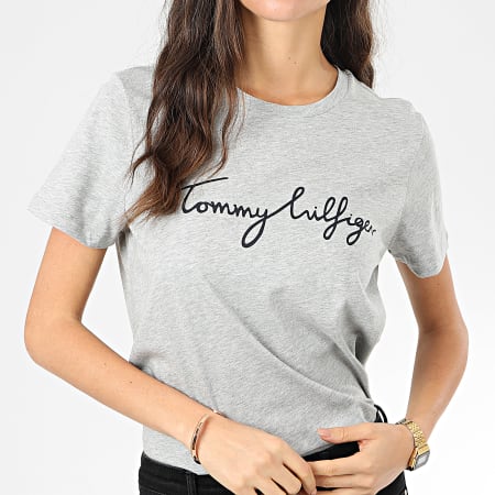 Tommy Hilfiger - Camiseta de mujer Heritage 4967 Heather Grey