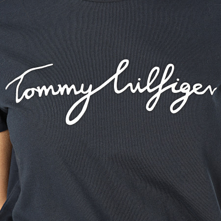 Tommy Hilfiger - Tee Shirt Femme Heritage 4967 Bleu Marine