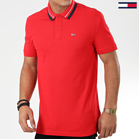 Tommy Jeans - Polo Manches Courtes Classics Tipped 7195 Rouge