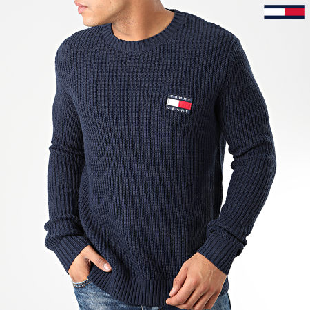Tommy Jeans - Pull Tommy Badge 7418 Bleu Marine