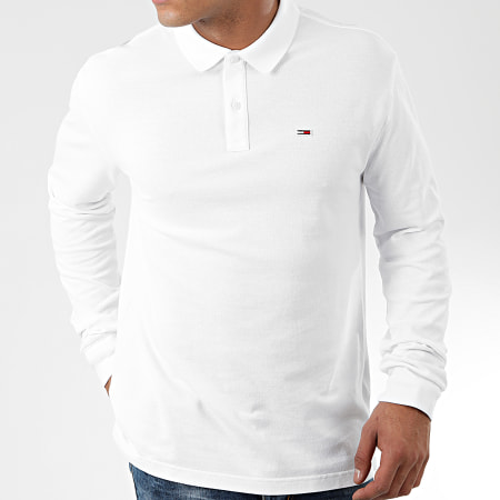 Tommy Jeans - Polo Manches Longues Classics 7457 Blanc