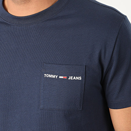 Tommy Jeans - Tee Shirt Poche Logo Pocket 7468 Bleu Marine