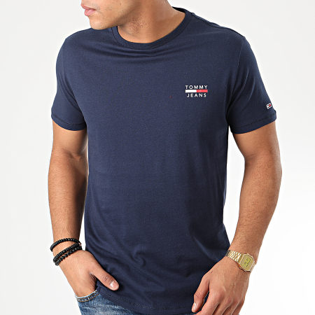 Tommy Jeans - Tee Shirt Chest Logo 7472 Bleu Marine