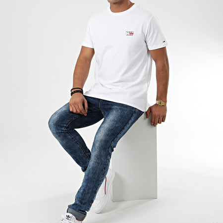 Tommy Jeans - Tee Shirt Chest Logo 7472 Blanc