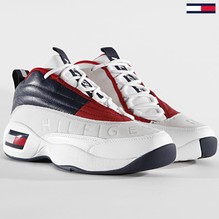 Tommy Jeans - Baskets The Skew Heritage Sneaker 0375 Red White Blue