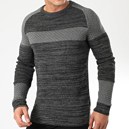 John H - Pull H-016 Gris Anthracite Chiné