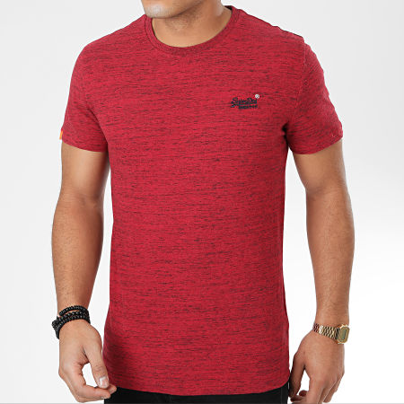Superdry - Tee Shirt OL Vintage Embroidery M1000020A Rouge Chiné