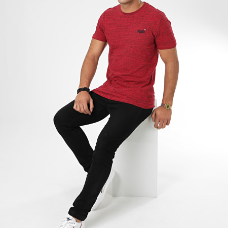 Superdry - Tee Shirt OL Vintage Embroidery M1000020A Rouge Chiné