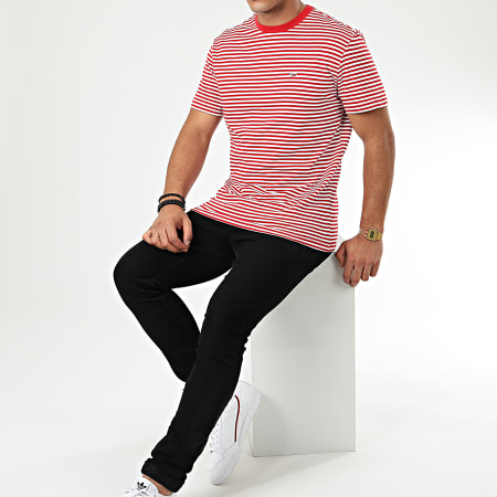 Tommy Jeans - Tee Shirt Classics Stripe 5515 Rouge Blanc