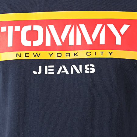 Tommy Jeans - Tee Shirt Panel Logo 7434 Bleu Marine