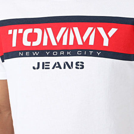 Tommy Jeans - Tee Shirt Panel Logo 7434 Blanc