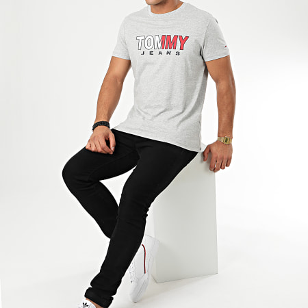 Tommy Jeans - Tee Shirt Tommy Colored 7440 Gris Chiné