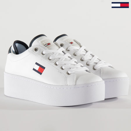 Tommy Jeans - Baskets Femme Platform Tommy Jeans Sneakers 0718 White