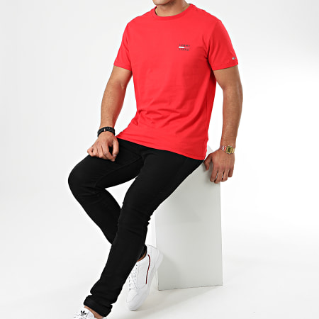 Tommy Jeans - Tee Shirt Chest Logo 7472 Rouge