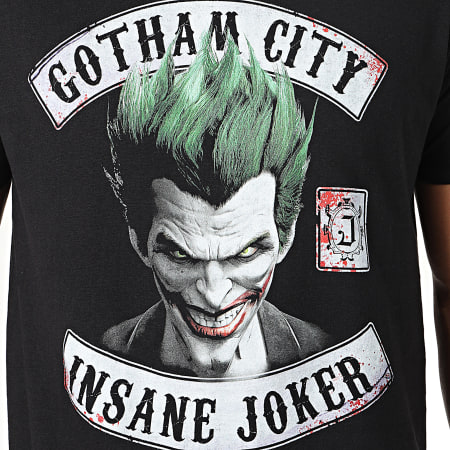 DC Comics - Tee Shirt Batman Insane Joker Noir