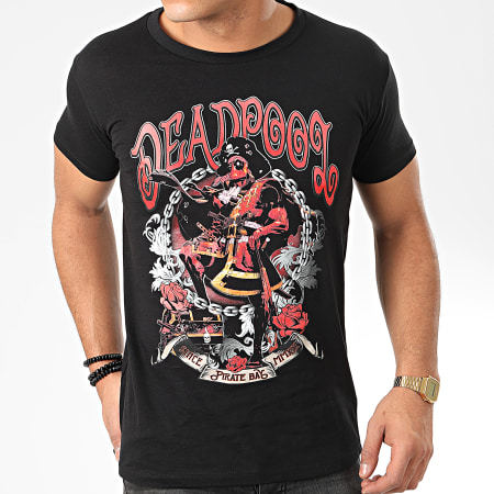 Deadpool - Tee Shirt Deadpool Pirate Bay Noir