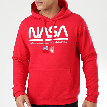 NASA - Sweat Capuche Logo Rouge
