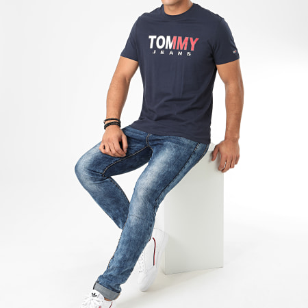 Tommy Jeans - Tee Shirt Tommy Colored 7440 Bleu Marine