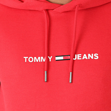 Tommy Jeans - Sweat Capuche Straight Small Logo 7622 Rouge