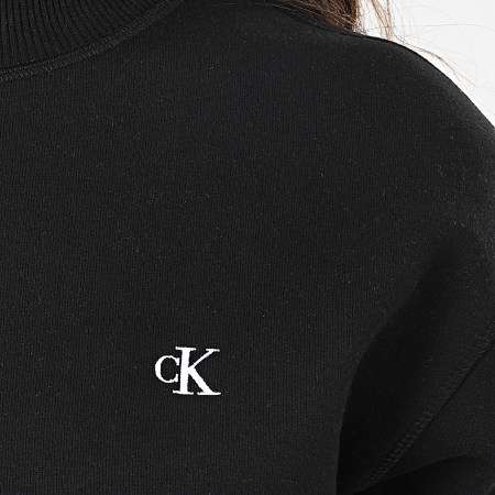 Calvin Klein - Sweat Crewneck Femme CK Embroidery 2875 Noir