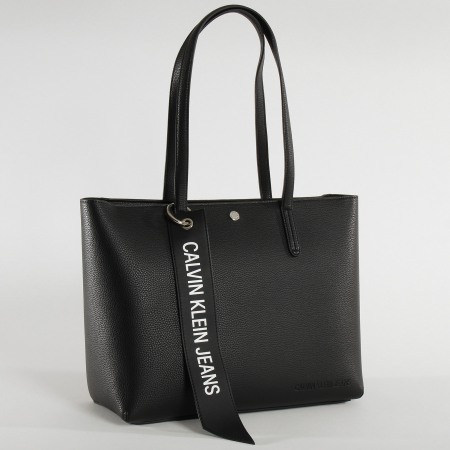 Calvin Klein - Sac A Main Femme Banner Shopper 6141 Noir