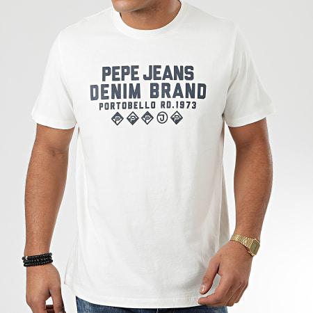 Pepe Jeans - Tee Shirt Ben PM506908 Ecru