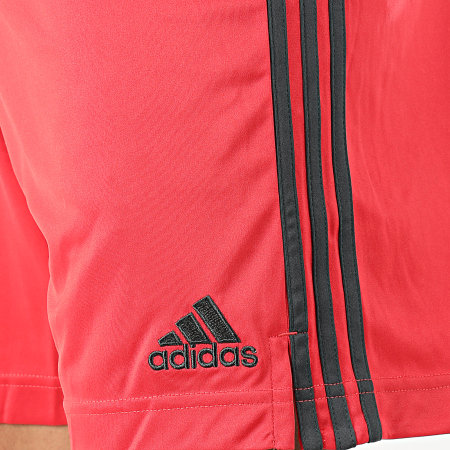 Adidas Sportswear - Short Jogging A Bandes DFB EH6096 Rouge Noir
