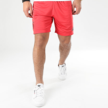 Adidas Sportswear - Short Jogging A Bandes DFB EH6096 Rouge Noir