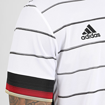 Adidas Sportswear - Maillot De Foot A Rayures DFB Home EH6105 Blanc Noir