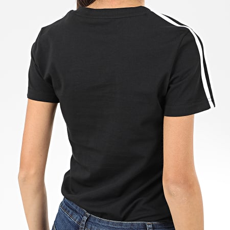Adidas Originals - Tee Shirt Femme A Bandes Essential DP2362 Noir Blanc