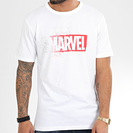 Marvel - Tee Shirt ABYTEX584 Blanc Rouge