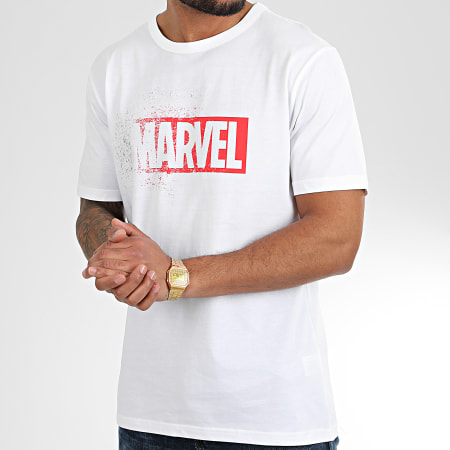 Marvel - Tee Shirt ABYTEX584 Blanc Rouge