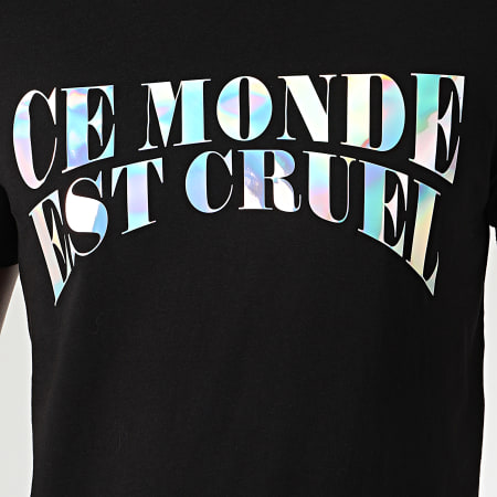 Vald - Tee Shirt Monde Cruel Iridescent Noir