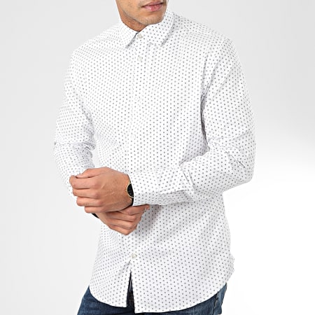 Selected - Chemise Manches Longues Slim New Mark Blanc