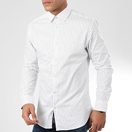 Selected - Chemise Manches Longues Slim New Mark Blanc