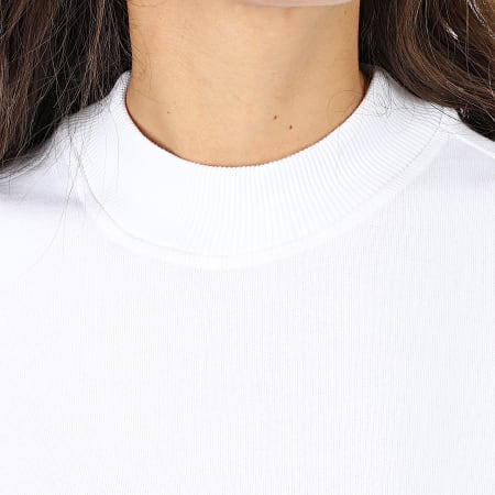 Calvin Klein - Sweat Crewneck Femme CK Embroidery 2875 Blanc
