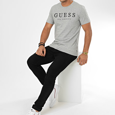 Guess - Tee Shirt Slim M01I54-J1300 Gris Chiné